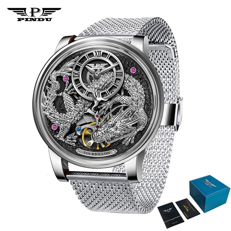 PINDU P6632 Développe des montres mécaniques automatiques pour hommes