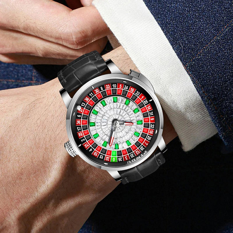 Montres PINDOU P6629 Roulette Montre Mécanique pour Homme à Mouvement Saphir