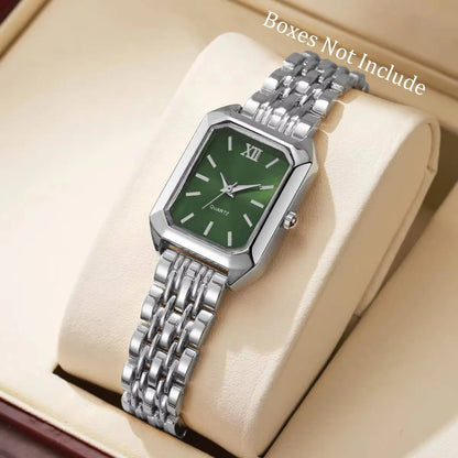 ChronoState Velvet Grace Elegant Rectangle Quartz Watch for Women