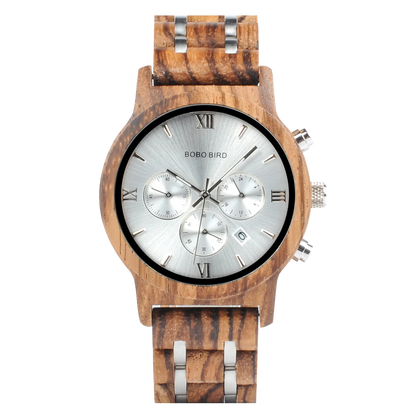 BOBOBIRD Engraved Wooden Watch for Men Customized Wood Wrist Watches for Dad Son Husband Boyfriend Personalized Birthday Gift