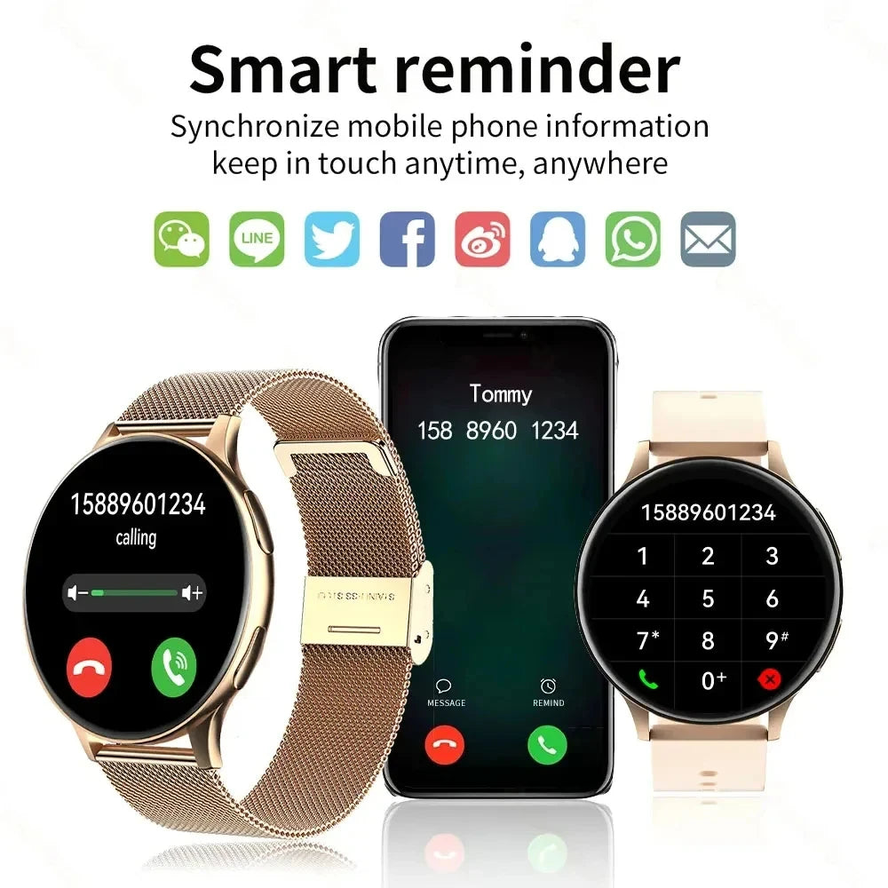 LIGE Nouvelle Montre Connectée 2025 Charge Sans Fil Smartwatch Appels Bluetooth Montres Hommes Femmes Bracelet Connecté Cadran Personnalisé +Boîte