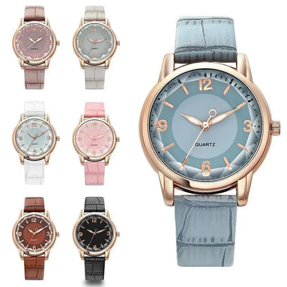 Montre à bracelet en cuir pour femme, verre polygonal, horloge de luxe, cadran créatif, mode, montre à quartz
