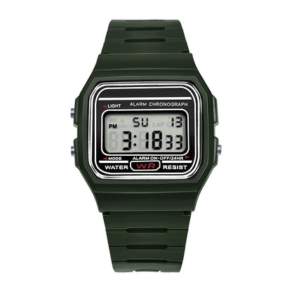 Montre électronique numérique à LED pour femmes, en vogue, montre de sport multifonctionnelle d'extérieur simple et décontractée pour hommes et femmes Reloj