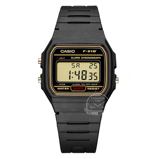 Casio F-91WG-9V retro digital watch with classic square case