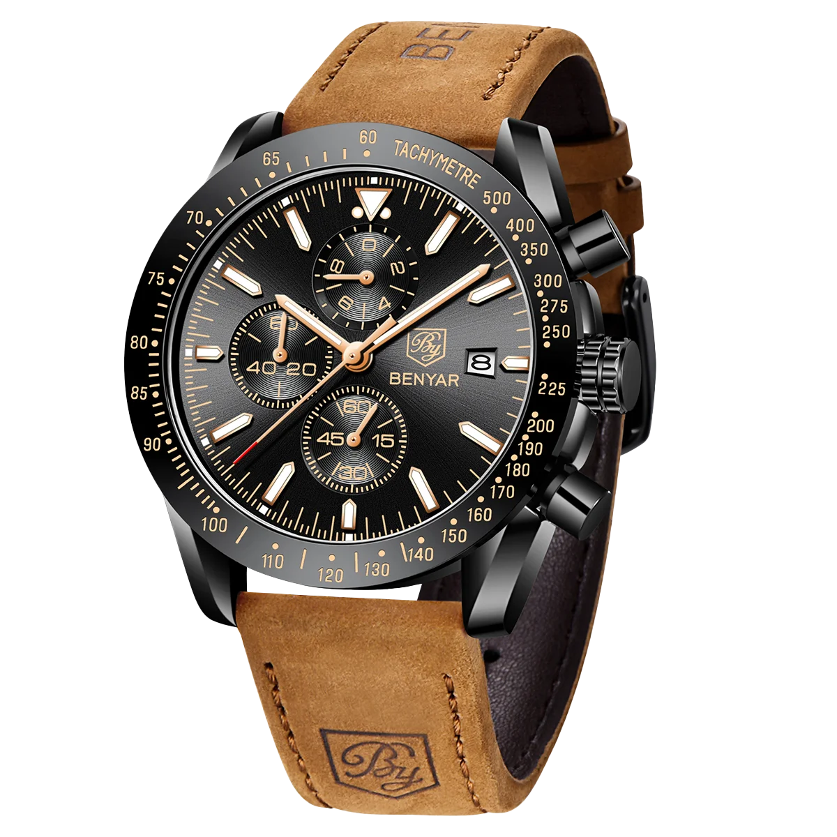 SAPPHERO Chronicle 5140 Classic Leather Strap Watch