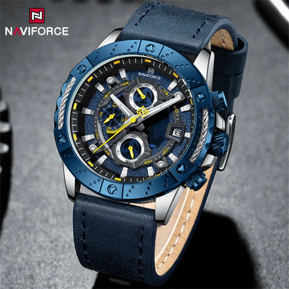 NAVIFORCE NF8055 Multifunction Chronograph Leather Watch