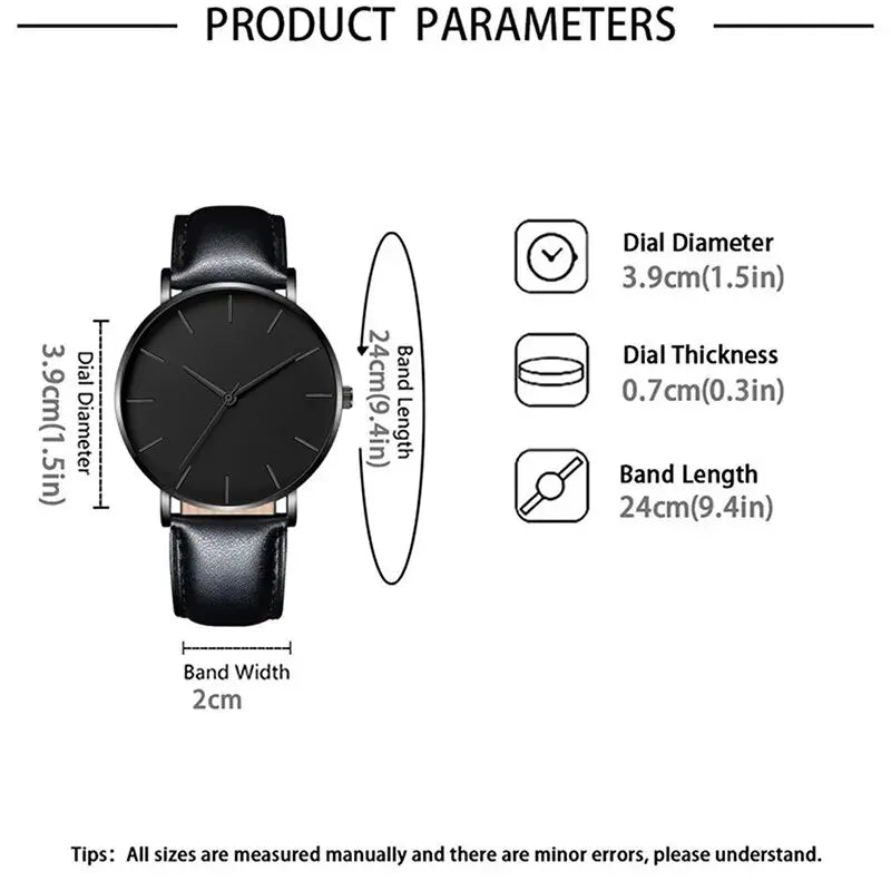 Set de 5 montres de sport pour hommes, montres-bracelets à quartz d'affaires, bracelet en cuir de luxe, montres décontractées pour hommes