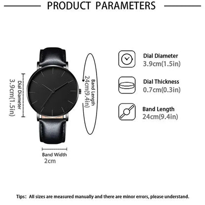 Set de 5 montres de sport pour hommes, montres-bracelets à quartz d'affaires, bracelet en cuir de luxe, montres décontractées pour hommes