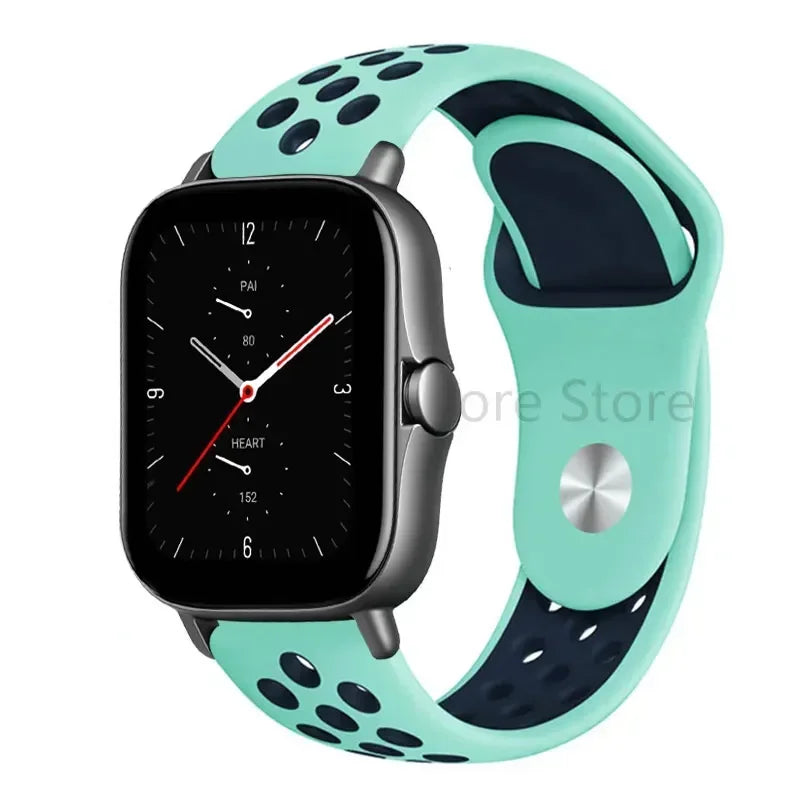 Silicone Strap For Amazfit GTS 4-3-2e Mini/GTR 4-3-Pro-2 47mm/GTR 2e/stratos 3 20mm/22mm Watch band sport Bracelet bip-U-S-lite