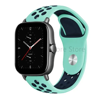 Silicone Strap For Amazfit GTS 4-3-2e Mini/GTR 4-3-Pro-2 47mm/GTR 2e/stratos 3 20mm/22mm Watch band sport Bracelet bip-U-S-lite