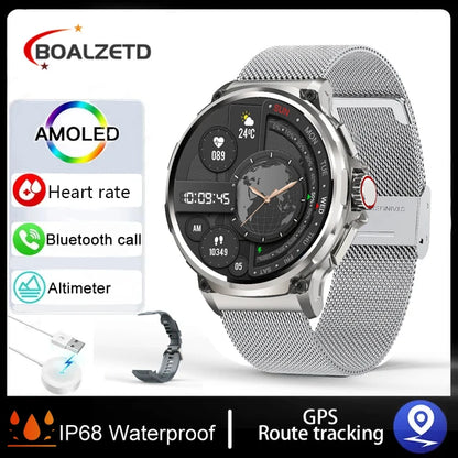 Montres intelligentes GPS ultra-performantes avec batterie 710 mAh, montres boussole étanches NOUVEAU pour hommes femmes 2025 Nouvelle montre intelligente GPS militaire sport pour hommes