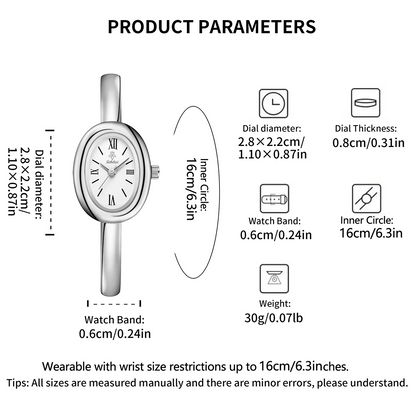 YaLaLuSi Brand Luxury Quartz Water-Resistant Wristwatch with Minimalist Design, Comes with Gift Box—Perfect Gift for Women Reloj