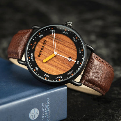 BOBO BIRD Wooden Date Display Watch 42mm Model
