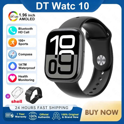 2025 Nouvelle montre connectée originale pour Apple DT Watch 10 Homme AMOLED 4 Go Mémoire Musique 3D Surround Appel BT Étanche Montre intelligente Femme