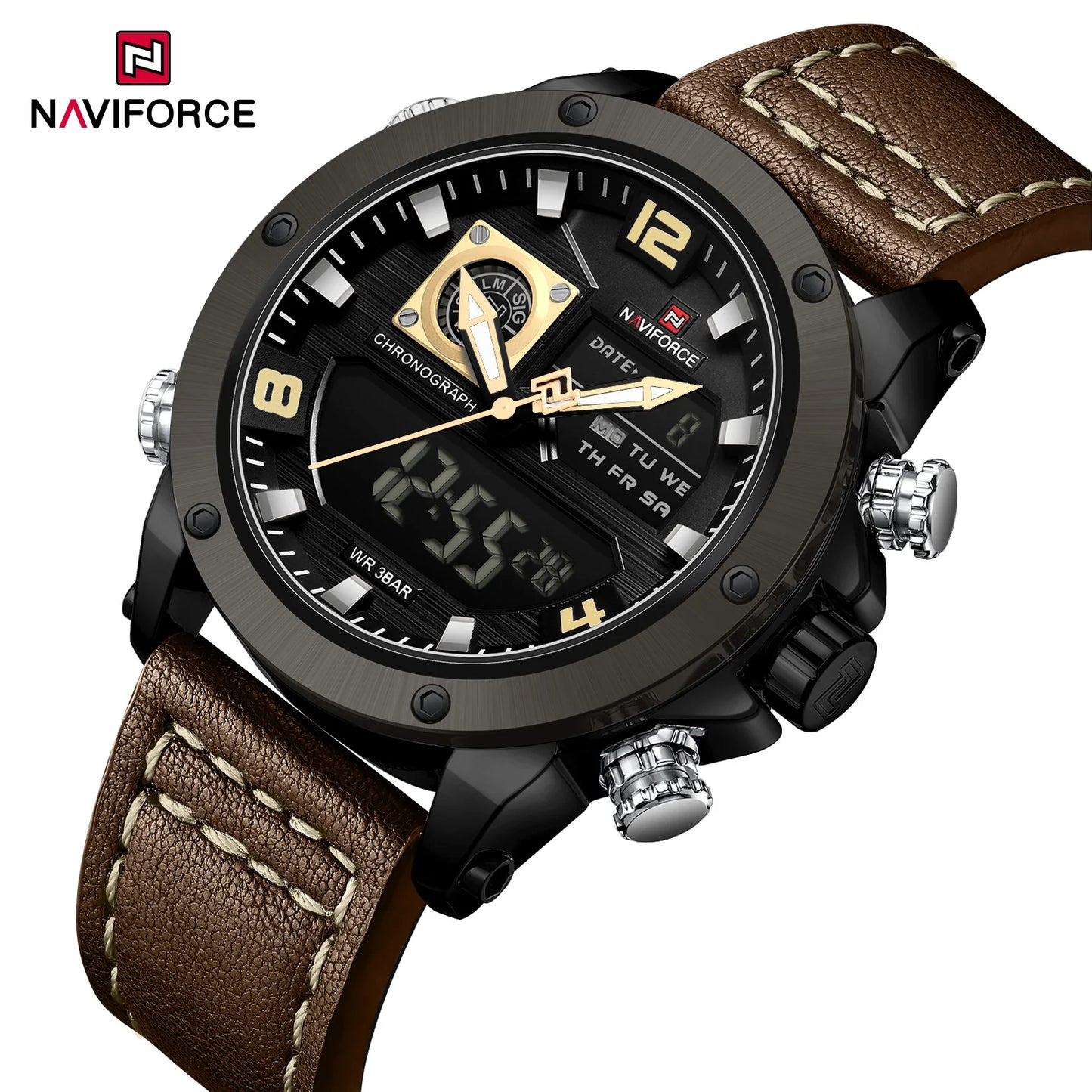 NAVIFORCE NF9236 Dual Display Military Chronograph Watch