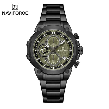 Montre Militaire Homme NAVIFORCE Luxe Étanche Quartz Chronographe Bracelet Montre Masculino Tendance Horloge