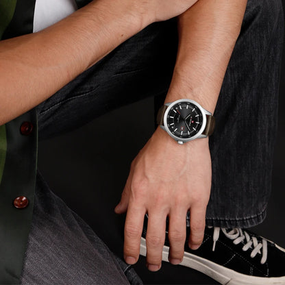 NAVIFORCE Nouvelle collection de montres pour hommes en cuir véritable confortable, mouvement japonais, date, étanche, cadeaux pour homme 2025