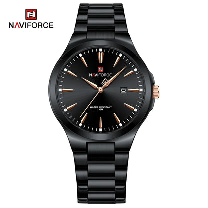 NAVIFORCE – Montres homme tendance au design original, en acier inoxydable, avec calendrier simple, étanches, Relogio Masculino