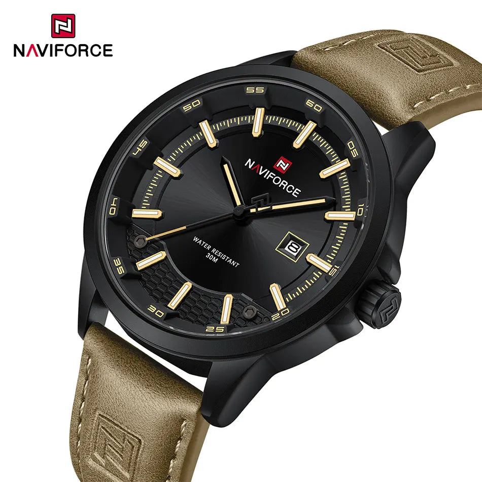 Montres Homme NAVIFORCE Montres-bracelets à Quartz Lumineuses Étanche Calendrier Business Horloges Cadeau Relogio Masculino 2025