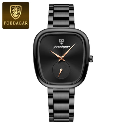 POEDAGAR Elegant Luxury Watch For Woman Waterproof Stainless Steel Women's Quartz Watches Simple High Quality Ladies Wristwatch