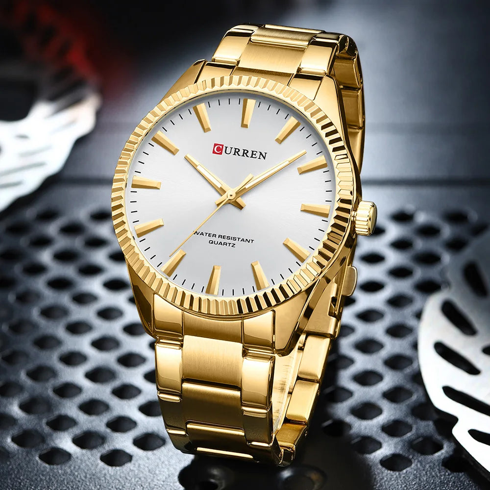 Montre Homme CURREN Mode Simple Acier Inoxydable Quartz Montre Homme Décontracté Business Montre Relogio Masculino