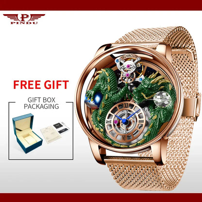 PINDU Design Celestial Body Traditionnelle Dragon Watch
