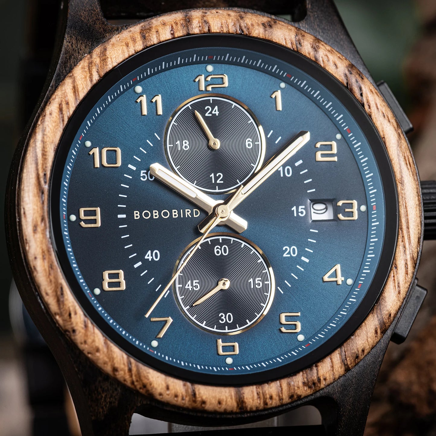 Montre en bois BOBO BIRD pour homme, Montre-bracelet vintage faite à la main, Nouvelle montre en quartz en bois élégante, Montre en bois naturelle unique et personnalisée