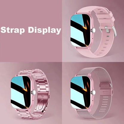 Montre connectée étanche 1,83'' avec réponse aux messages, appels, surveillance du sommeil, podomètre sportif, alertes d'informations pour iPhone Android