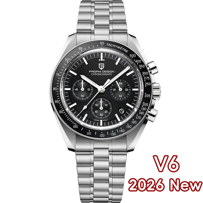 PAGANI DESIGN 2026 Nouvelle V5 PD1701 Montres Homme Luxe Montre à Quartz Homme Sport Vitesse Chronographe Verre Saphir AR Étanche 100M