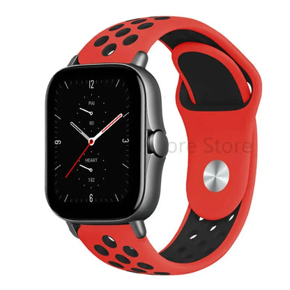 Silicone Strap For Amazfit GTS 4-3-2e Mini/GTR 4-3-Pro-2 47mm/GTR 2e/stratos 3 20mm/22mm Watch band sport Bracelet bip-U-S-lite