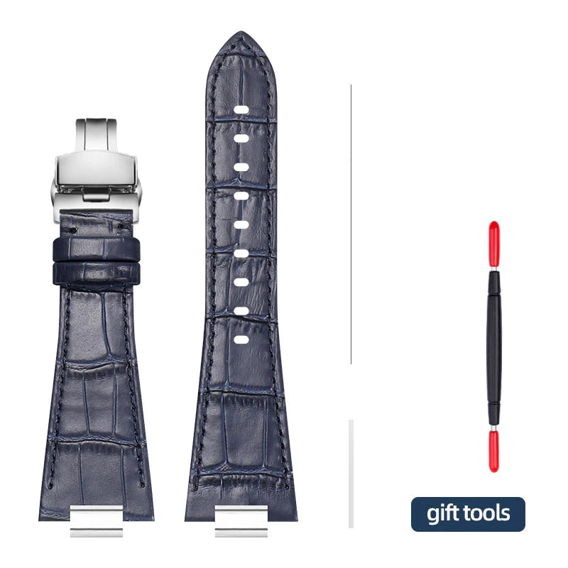 27 * 12mm 1853 PRX T137 watch strap for Tissot PRX men 40mm T137.407/T137.417 raised strap plain/bamboo/lychee pattern watchband