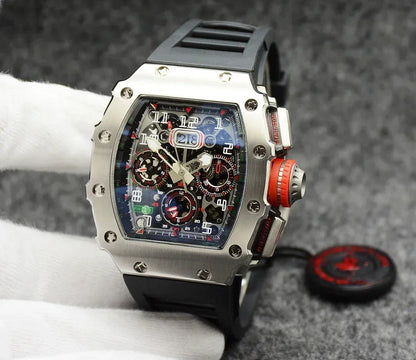 Montre RM en forme de tonneau de haute qualité, marque de luxe supérieure pour montre mécanique homme, montre automatique homme Montre Homme