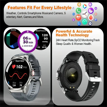 Montres intelligentes GPS ultra-performantes avec batterie 710 mAh, montres boussole étanches NOUVEAU pour hommes femmes 2025 Nouvelle montre intelligente GPS militaire sport pour hommes