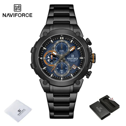 Montre Militaire Homme NAVIFORCE Luxe Étanche Quartz Chronographe Bracelet Montre Masculino Tendance Horloge