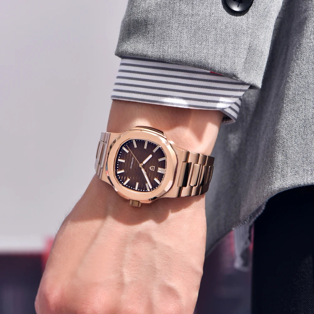 2026 Nouvelle montre mécanique de luxe PAGANI DESIGN pour homme Montre automatique étanche en acier inoxydable avec verre saphir pour homme, cadeau