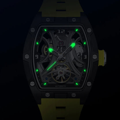 MEGIR 2026 Nouvelle montre automatique mécanique pour homme, marque de luxe, mouvement en acier inoxydable, étanche, Relogio