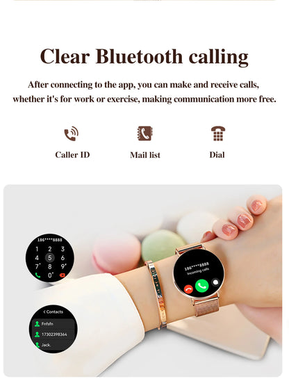 BL H06 Élégante et technologique, écran AMOLED de 1,32 pouce, interaction 3D, IP67, surveillance du sport et de la santé. Montre connectée pour femme