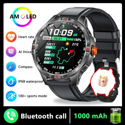 T-Rex 3 Military 1000mAh Battery Smart Watch Adult Men Compass Bluetooth Call AMOLED Screen Heart Rate Waterproof SmartWatches