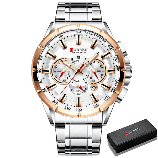 CURREN 48mm Chronograph Stainless Steel Watch