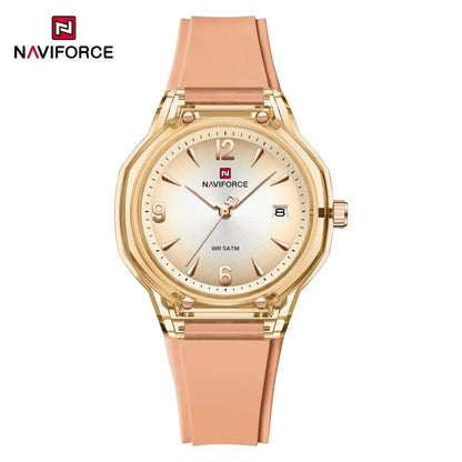 NAVIFORCE Montres de Luxe pour Femmes 2026 Montre-Bracelet à Quartz Tendance avec Calendrier Étanche Lumineuse