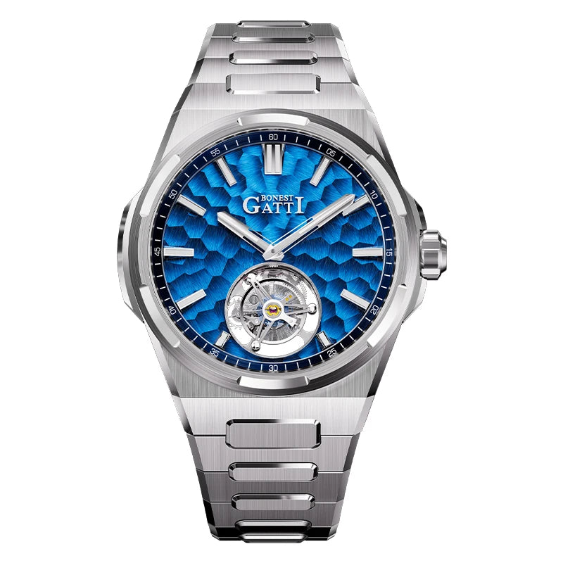 ChronoState BONEST GATTI BG7005 – Montre squelette Tourbillon 43MM | Garde-temps mécanique en verre saphir
