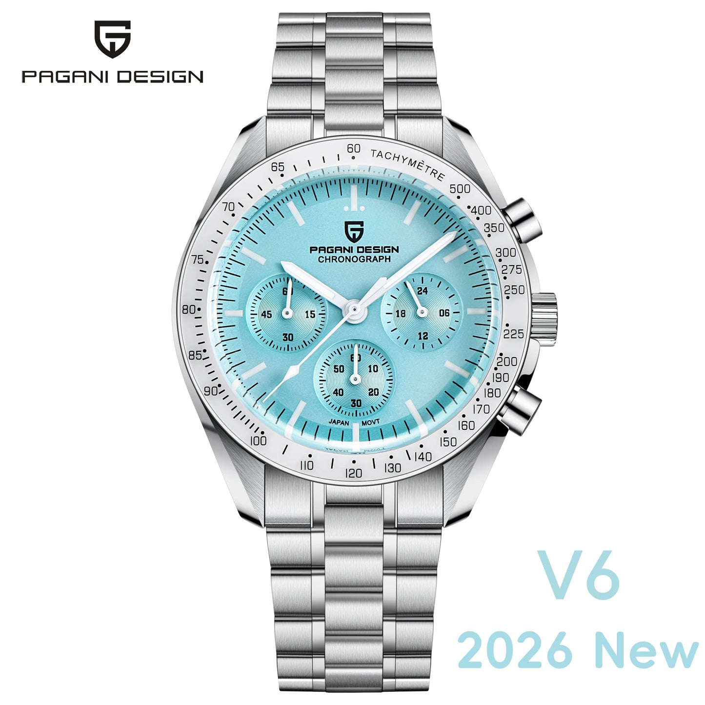 PAGANI DESIGN 2026 Nouvelles Montres Homme Montre de Luxe à Quartz Pour Homme Chronographe Rapide à Date Automatique Bracelet Saphir AR
