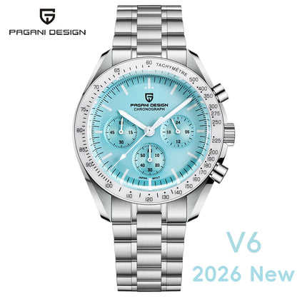 PAGANI DESIGN 2026 Nouvelles Montres Homme Montre de Luxe à Quartz Pour Homme Chronographe Rapide à Date Automatique Bracelet Saphir AR