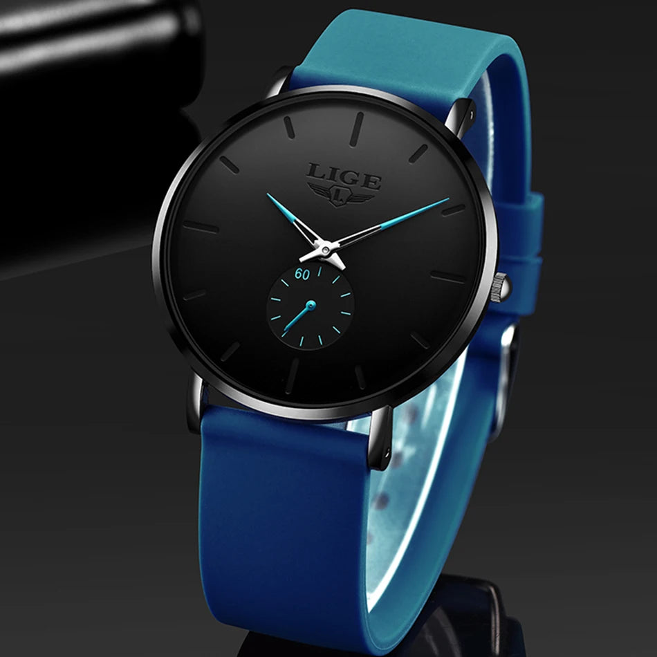 LIGE 2026 Nouvelle Montre Sport Tendance Homme, Marque de Luxe, Étanche, Simple, Ultra-Fine, Montre Homme à Quartz, Relogio Masculino