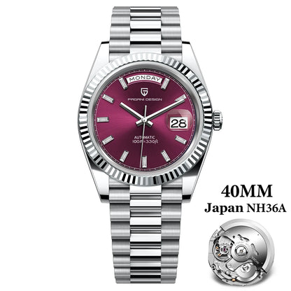 PAGANI DESIGN 2026 Nouvelle Montre Automatique Luxe Or Rose DD40 Pour Homme NH36A Montre-Bracelet Mécanique Homme Étanche en Acier Inoxydable