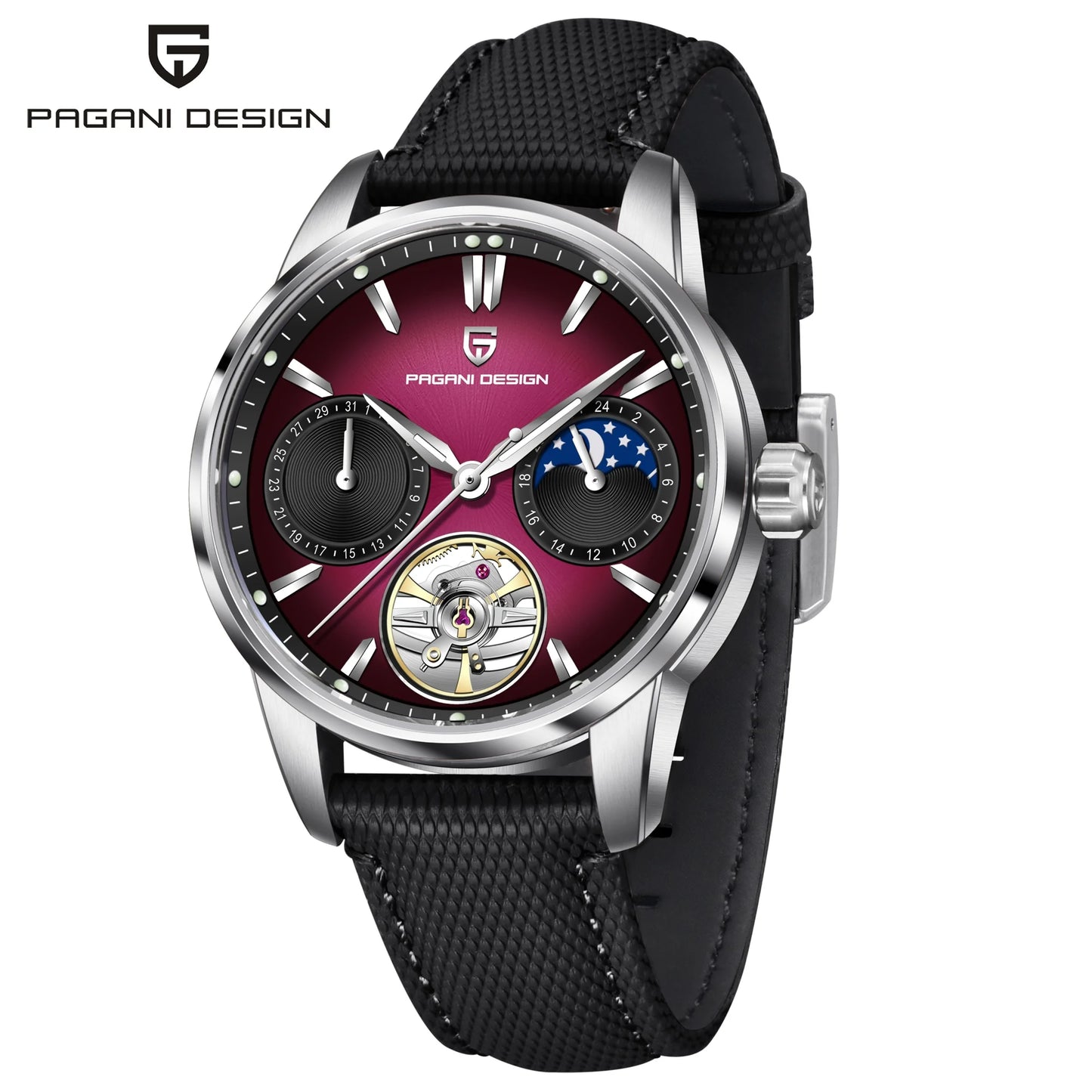 PAGANI DESIGN 2026 E3255Y Mechanical Sapphire Crystal Watch