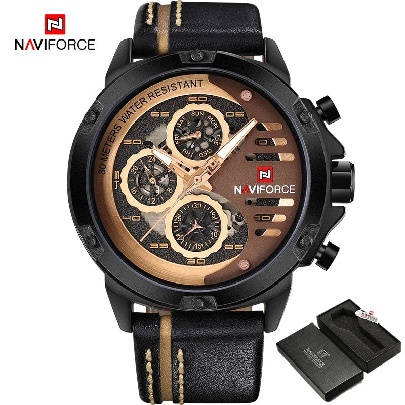 Nouvelle Montre Homme NAVIFORCE Créative Sport Militaire Montre-Bracelet Homme d'Affaires Luxueuse Décontractée Relogio Masculino