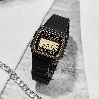 Casio F-91WG-9V retro digital watch with classic square case