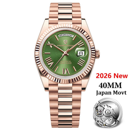 PAGANI DESIGN Montres Hommes DD40 Or Blanc Luxe Montre Automatique Hommes TMI NH36A Date Semaine Montres Mécaniques Pour Hommes Nouveauté 2026