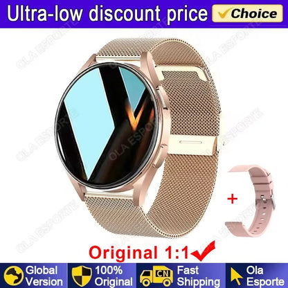 2025 Nouvelle Smartwatch Femme Appel Bluetooth Montres Dame Sport Étanche Fréquence Cardiaque Sommeil Smart Watch pour Femme Cadeau